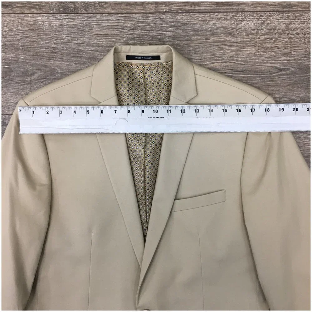 Bar III Mens Blazer Sport Coat Two Button Casual Jacket Size 40L Cotton Suits‎